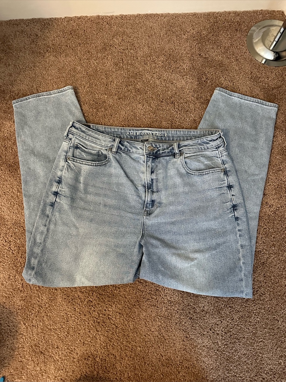 American Eagle Outfitters Light Blue Straight Leg Jeans